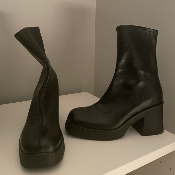 black boot/sock boot - Call It Spring WORN ONCE - Picture 1 of 3